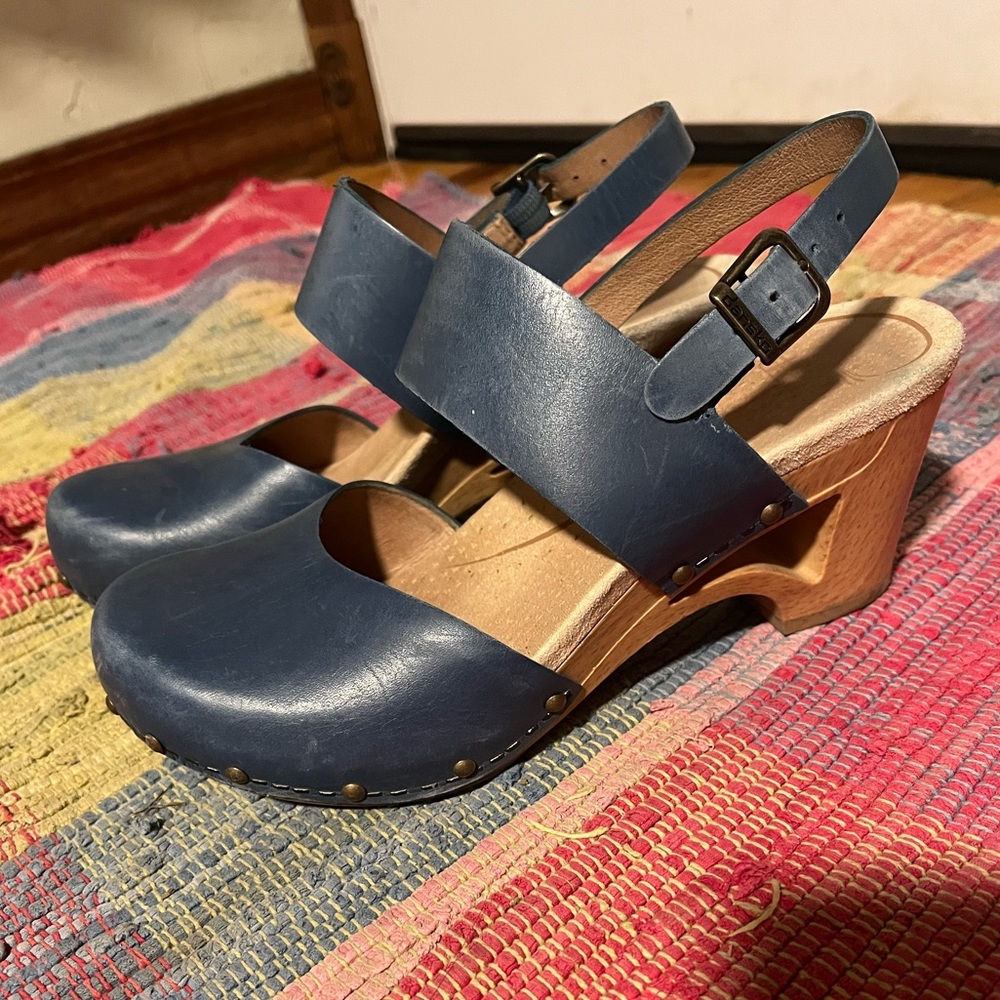 Dansko Blue Thea Studded Clogs Size 37 ( US 7)